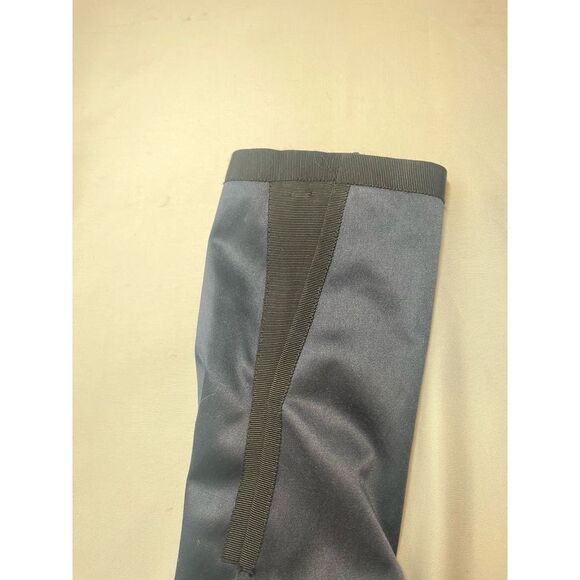 Rebecca Taylor Navy and Black Satin Cropped Tuxedo Jacket, Sz 4 - Picture 5 of 14